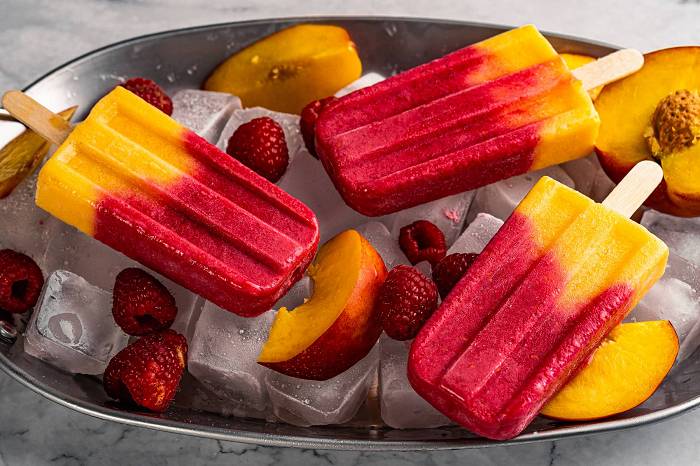 Himbeer Pfirsich Protein Eis | Die erfrischende Abkühlung