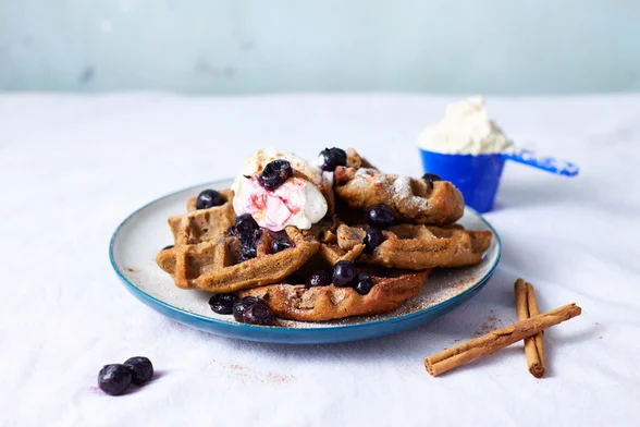 Vegane Zimt Protein Waffeln