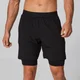 Power Zweilagige Shorts - Schwarz