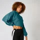 Icon Cropped Hoodie - Petrol