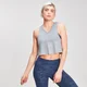 MP Ribbed V Cropped Vest - Grey Marl