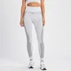 MP Damen Contrast Rib Nahtlose Leggings – Weiß/Schwarz