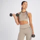 MP Damen Contrast Rib Nahtloser Sports Bra – Sesame/Schwarz