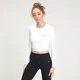 MP Damen Shape Seamless Langarm-Crop-Top — Weiß