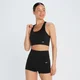 MP Damen Shape Nahtloser Sport-BH mit gekreuzten Trägern — Schwarz