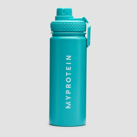 Myprotein mittelgroße Metallwasserflasche – Blau – 500 ml