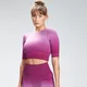 MP Damen Velocity nahtloses Crop-Top — Deep Pink