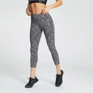 MP Damen Power 3/4-Leggings — Black Space Dye - Size XXS