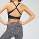 MP Damen Power Cross Back Sport-BH — Black Space Dye