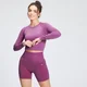 MP Damen Shape Seamless langärmeliges Crop Top — Orchidee