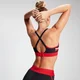 MP Damen Engage Convertible Sport-BH in Blockfarben — Schwarz/ Danger