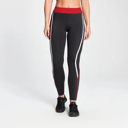 MP Damen Engage Leggings in Blockfarben — Schwarz/ Danger
