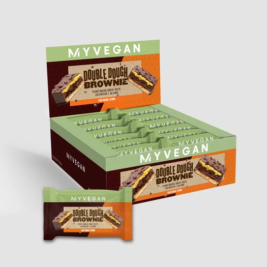 Vegan Double Dough Brownie - Schokolade Brownie