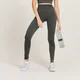 MP Curve Leggings mit hoher Taille für Damen - Schwarz-grau meliert