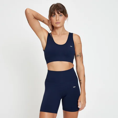 MP Damen Composure Nahtloser Sport-BH — Marineblau