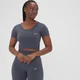 MP Damen Tempo Nahtloses Croptop – Dunkles Graphit