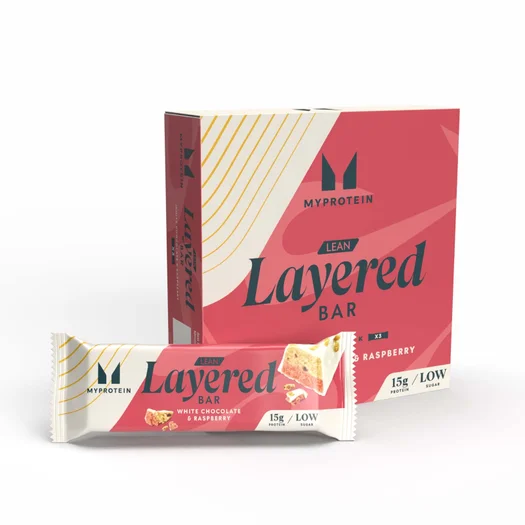 Lean Layered Proteinriegel - 3 x 40g - White Chocolate and Raspberry