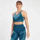 MP Damen Impact Nahtloser Scrunch-Sport-BH – Blaugrün