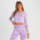 MP Damen Shape Seamless Langarm-Crop-Top – Lila Batik