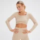 MP x Tatiana Nahtloses Croptop mit langen Ärmeln – Creme