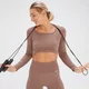 MP x Tatiana Nahtloses Croptop mit langen Ärmeln – Haselnuss
