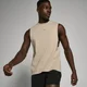 MP Herren Tempo Verwaschenes Tanktop mit weitem Armausschnitt – Washed Stone