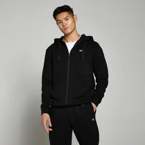 MP Herren Rest Day Kapuzenpulli mit durchgehendem Reißverschluss – Schwarz - Size XXS