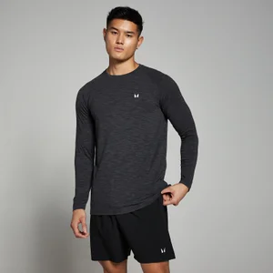 MP Herren Performance Langarmshirt – Schwarz meliert - Size S