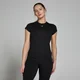 MP Damen Basics Körperbetontes Kurzarm-T-Shirt – Schwarz
