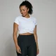 MP Damen Power Kurzarm-Crop-Top — Weiß