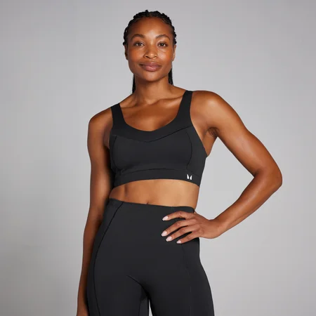 MP Damen Tempo Ultra Geklebter Sport-BH – Schwarz