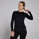 MP Damen Shape Nahtloses Langarm-Top – Schwarz