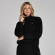 MP Damen Fleece mit 1/4-Reißverschluss und Trichterkragen – Schwarz