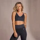 MP Damen Nahtloser Sport-BH mit V-Ausschnitt – Schwarz