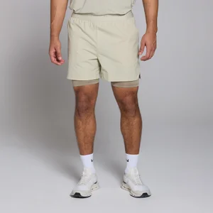 MP Herren Tempo 2-in-1-Graphic Shorts – Salzgrau - Size XS