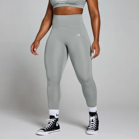 MP Damen Origin Graphic Training Leggings — Fossilgrau