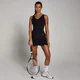 MP Damen Tempo Plissee-Tenniskleid – Schwarz