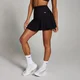 MP Damen Tempo Plissee-Tennisskort – Schwarz
