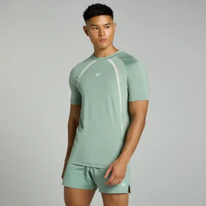 MP Herren Tempo Panel Kurzarm-T-Shirt – Hellgrün - Size XL