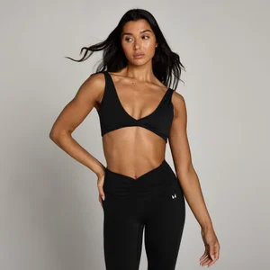MP Damen Tempo Sport-BH mit Twist-Vorderseite – Schwarz - Size XS