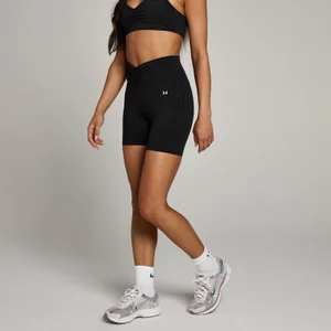 MP Damen Tempo Shorts mit geraffter Vorderseite – Schwarz - Size XS