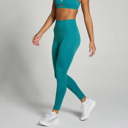 MP Damen Tempo Ultra Curved Seam Leggings – Aqua-Blaugrün