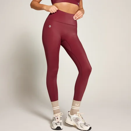 MP X Tatiana Hochglänzende Leggings mit hoher Taille – Burgunderrot