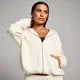 MP Damen Basics Kapuzenpulli mit durchgehendem Reißverschluss – Helles Cremeweiß