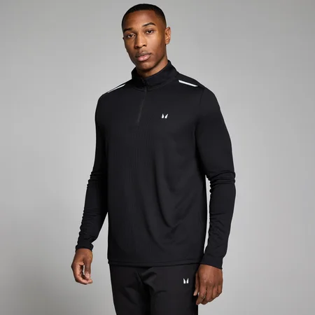 MP Herren Active Gridded 1/4 Zip - Schwarz