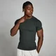 MP Herren Origin geripptes T-Shirt in Muskelpassform – Verwaschenes Schwarz