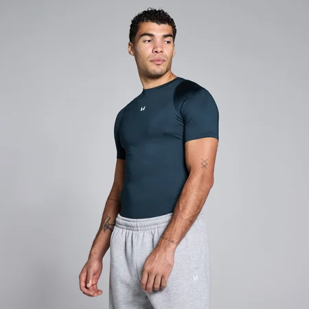 MP Herren Training Kurzarm Baselayer - Dunkelsaphir