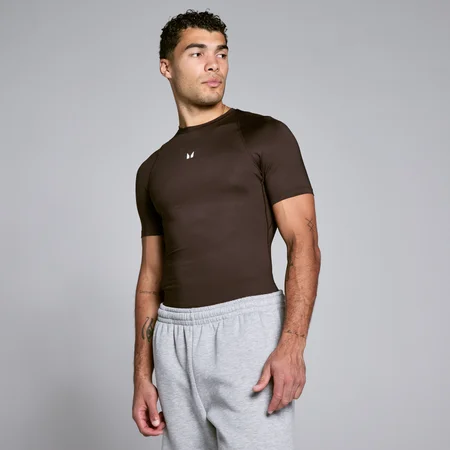 MP Herren Training Kurzarm-Baselayer - Schokolade