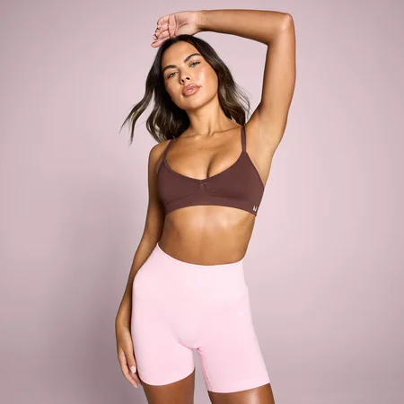 MP Damen Tempo Nahtlos Gerafft Front Sport-BH - Fudge