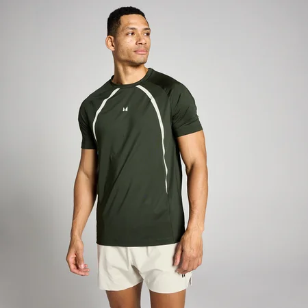 MP Herren Tempo Panel T-Shirt - Waldgrün